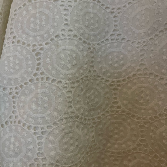 White Circular Pointelle Blouse from India - Picture 5 of 6